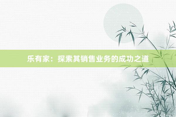 乐有家：探索其销售业务的成功之道